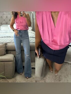 New๐ฉท Pink Perfection Draped Blouse